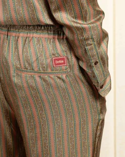 Le Pantalon Rayure Fleuries